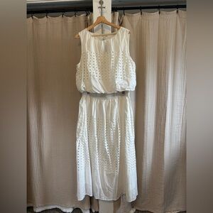 NWT Jennifer and Grace Cotton Eyelet Matching Set- Large
